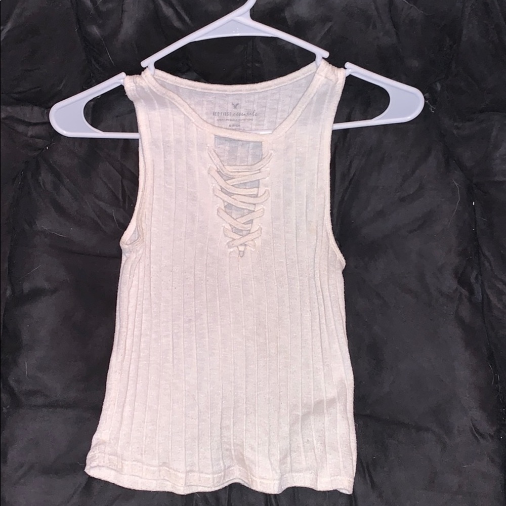 AE lace up tank top